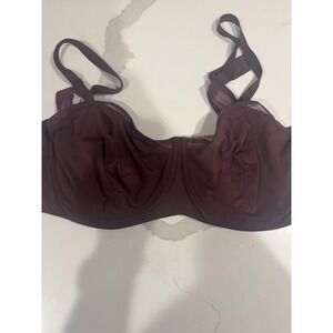 Parade Espresso Brown Mesh Trim Underwire Bra 46DDD Recycled Nylon Support